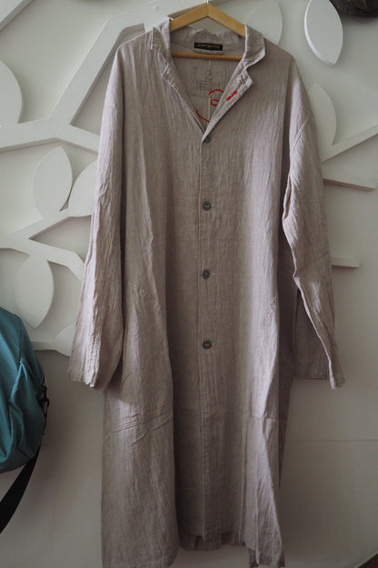 Trench Coat  (Cotton Linen) -Beige