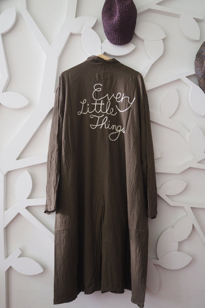 Trench Coat (Cotton Linen) Brown