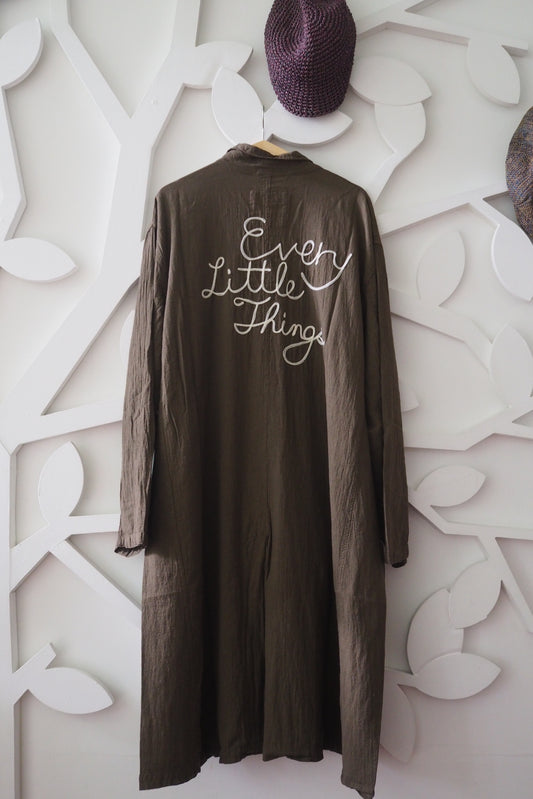 Trench Coat (Cotton Linen) Brown